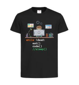 Детская футболка While !dead eat code Детская футболка While !dead eat code
