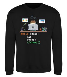 Світшот While !dead eat code Світшот While !dead eat code