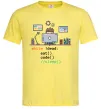 Мужская футболка While !dead eat code Лимонный Мужская футболка While !dead eat code Лимонный фото