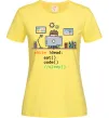 Женская футболка While !dead eat code Лимонный Женская футболка While !dead eat code Лимонный фото