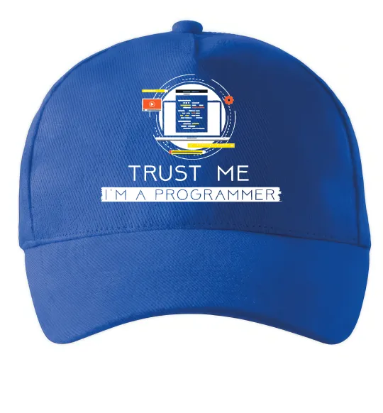 Кепка Programmer trust me Ярко-синий фото