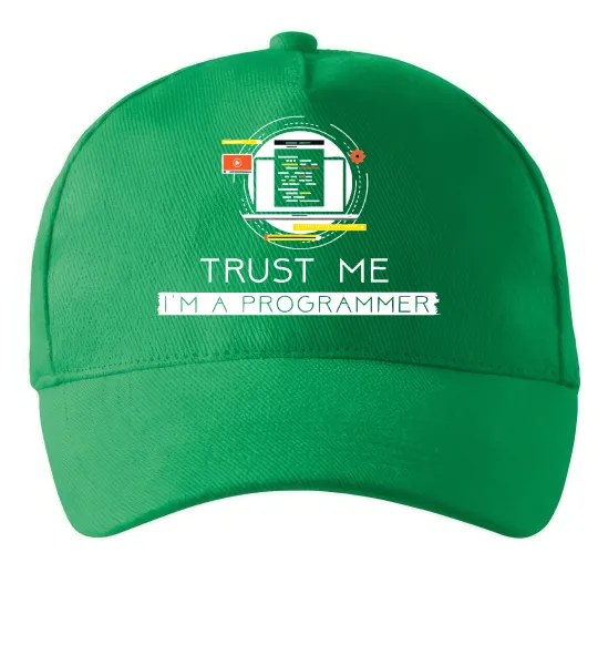 Кепка Programmer trust me Зеленый фото