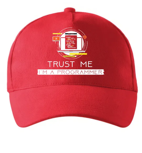 Кепка Programmer trust me Красный фото
