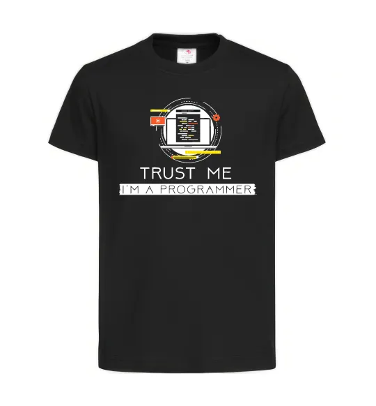 Дитяча футболка Programmer trust me Чорний фото
