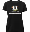 Женская премиум футболка Programmer trust me Черный фото