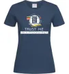 Женская футболка Programmer trust me Темно-синий фото