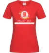 Женская футболка Programmer trust me Красный фото