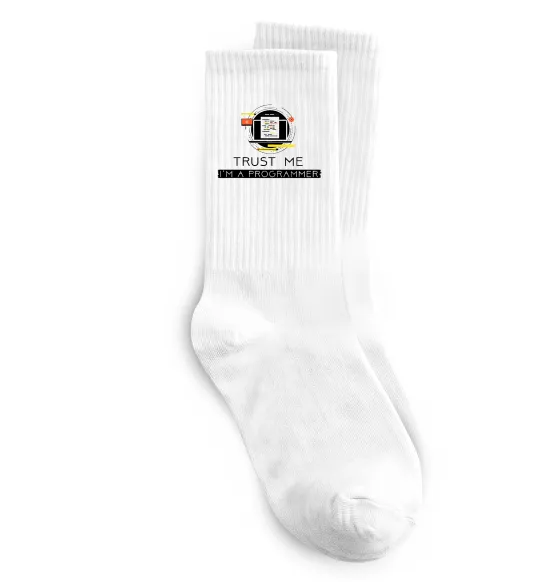 Носки Programmer trust me Белый фото