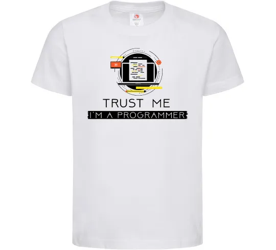 Детская футболка Programmer trust me Белый фото