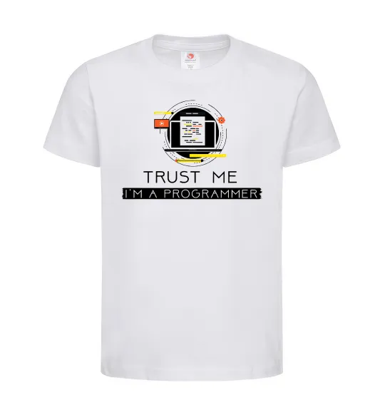 Дитяча футболка Programmer trust me Білий фото