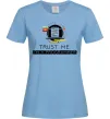 Женская футболка Programmer trust me Голубой фото