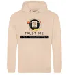 Мужская толстовка (худи) Programmer trust me Песочный фото