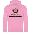 Женская толстовка (худи) Programmer trust me Розовый фото