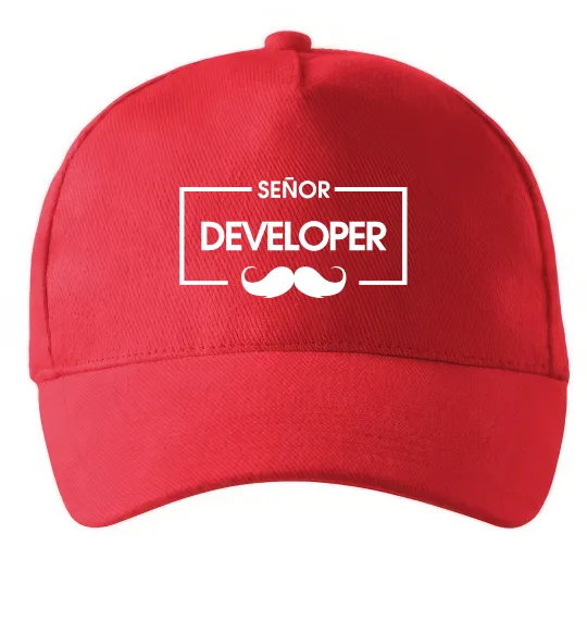 Кепка Senior developer Красный фото