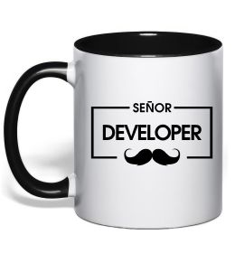 Чашка с цветной ручкой Senior developer