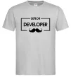 Мужская футболка Senior developer Серый фото