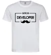 Мужская футболка Senior developer Белый фото