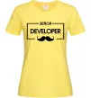 Женская футболка Senior developer Лимонный фото