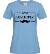 Женская футболка Senior developer Голубой фото