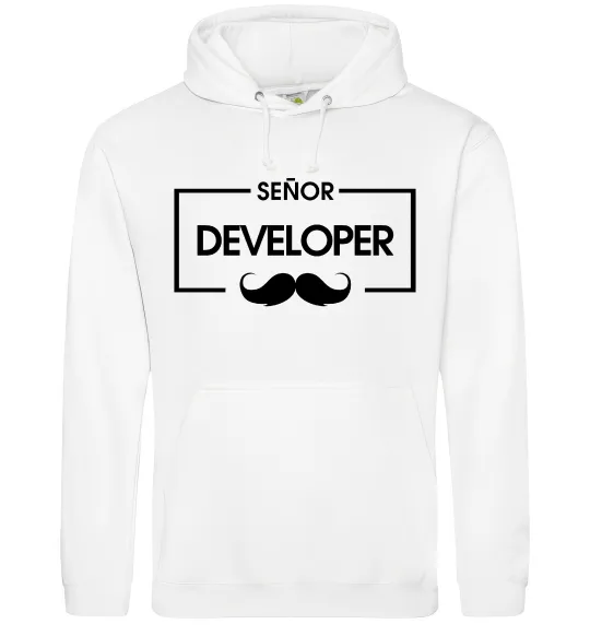 Женская толстовка (худи) Senior developer Белый фото