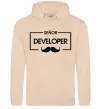 Женская толстовка (худи) Senior developer Песочный Женская толстовка (худи) Senior developer Песочный фото