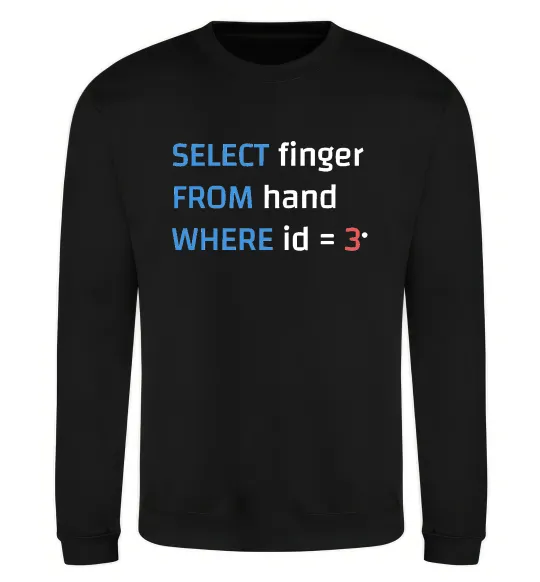 Свитшот Select finger id=3 Черный фото