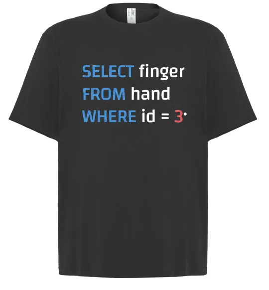 Футболка Оверсайз Select finger id=3 Черный фото