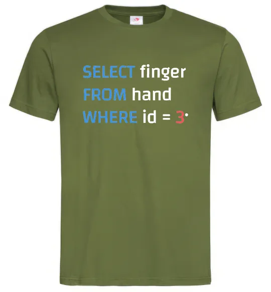 Мужская футболка Select finger id=3 Оливковый фото