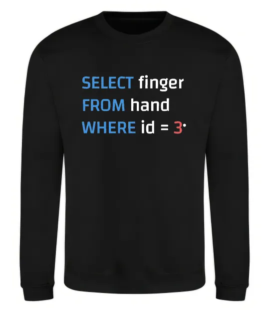 Свитшот Select finger id=3 Черный фото