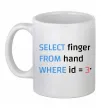 Чашка керамическая Select finger id=3 Белый фото