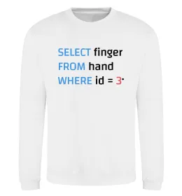 Свитшот Select finger id=3 Белый фото