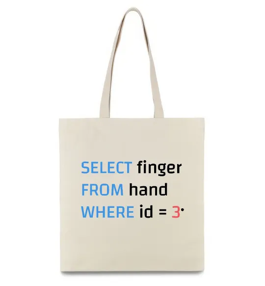 Эко-сумка Select finger id=3 Бежевый фото