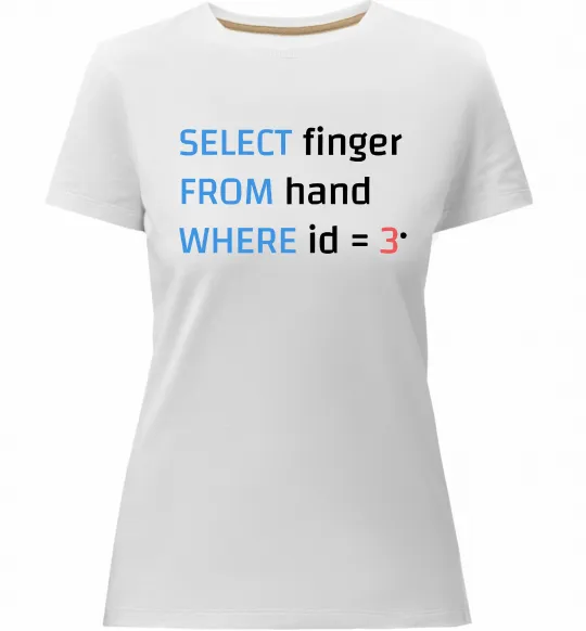 Женская премиум футболка Select finger id=3 Белый фото