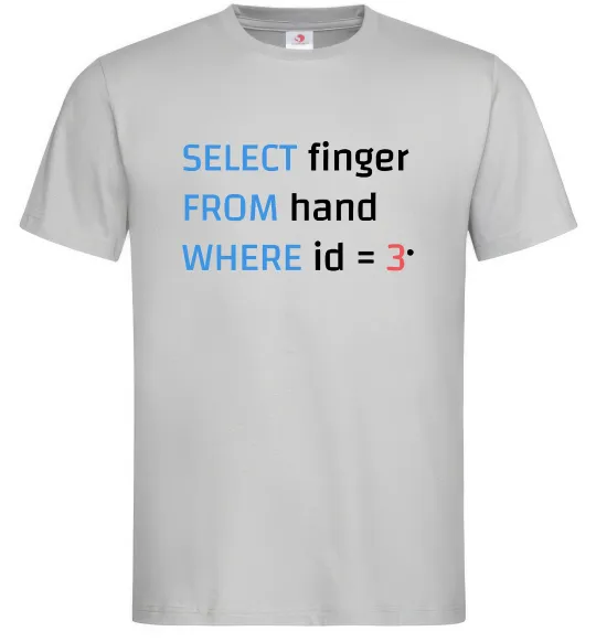 Мужская футболка Select finger id=3 Серый фото