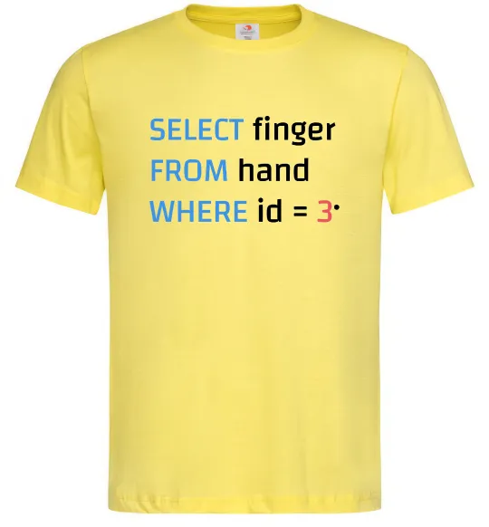 Мужская футболка Select finger id=3 Лимонный фото