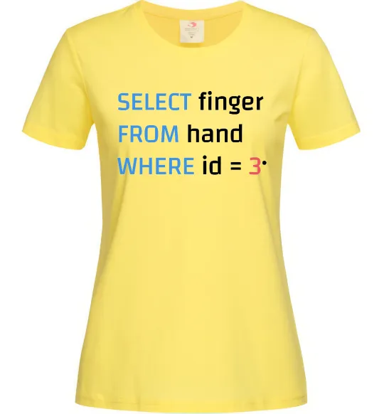 Женская футболка Select finger id=3 Лимонный фото