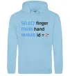 Женская толстовка (худи) Select finger id=3 Голубой фото