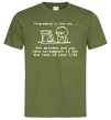 Мужская футболка Programming is like sex Оливковый фото
