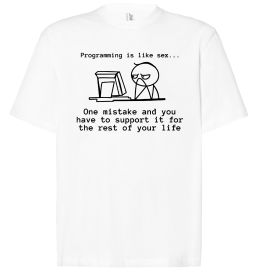 Футболка Оверсайз Programming is like sex