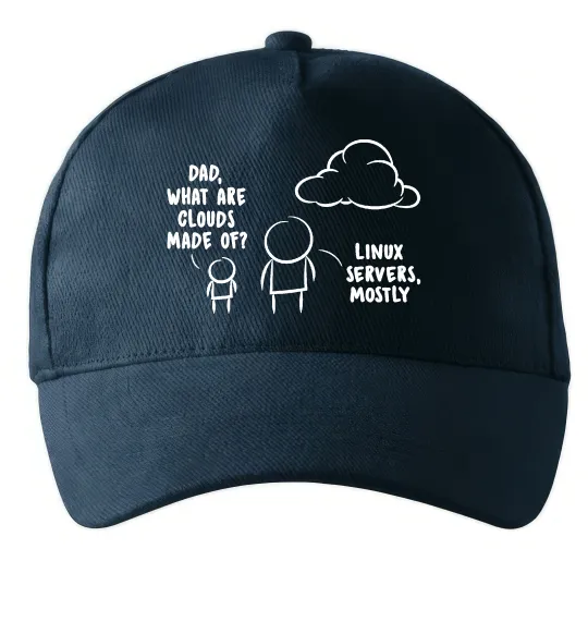 Кепка What are clouds made of Темно-синий фото