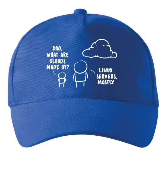Кепка What are clouds made of Ярко-синий фото