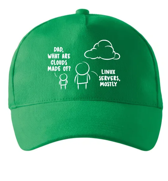 Кепка What are clouds made of Зеленый фото