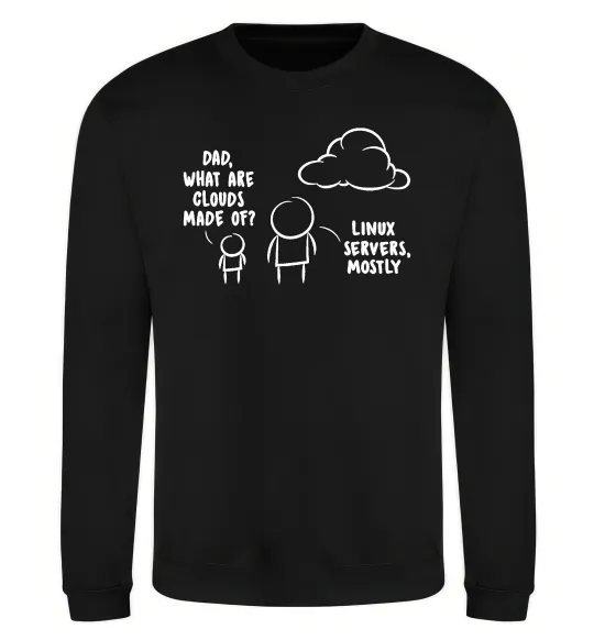 Світшот What are clouds made of Чорний фото