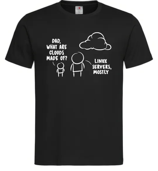 Чоловіча футболка What are clouds made of Чорний фото