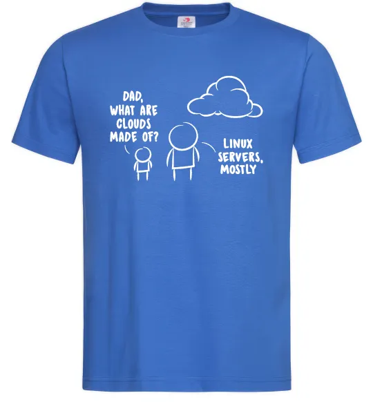 Чоловіча футболка What are clouds made of Яскраво-синій фото