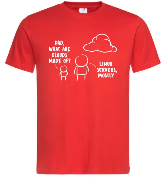 Чоловіча футболка What are clouds made of Червоний фото