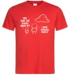 Чоловіча футболка What are clouds made of Червоний фото