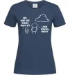 Жіноча футболка What are clouds made of Темно-синій фото