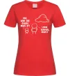 Жіноча футболка What are clouds made of Червоний фото
