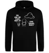 Мужская толстовка (худи) What are clouds made of Черный фото